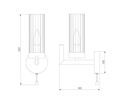 Бра Eurosvet Arganie 60133/1 серебро