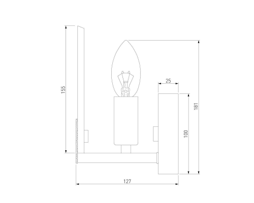 Бра Eurosvet Marble 60158/1 латунь