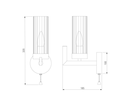 Бра Eurosvet Arganie 60133/1 серебро