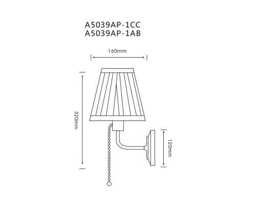 Бра Arte Lamp Marriot A5039AP-1CC