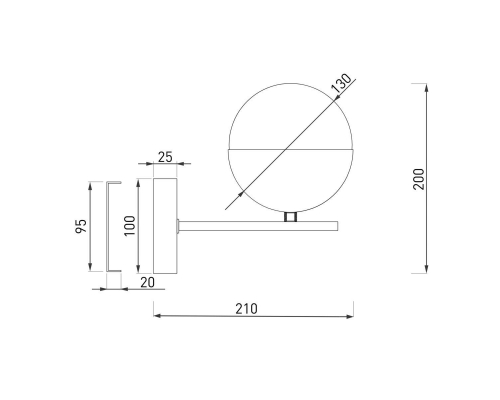 Бра Eurosvet Nuvola 70129/1 хром