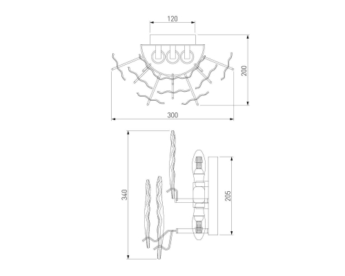 Бра Bogates Leaf 369/3