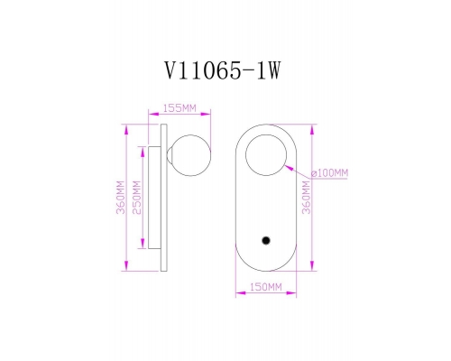 Бра Moderli Cavity V11065-1W