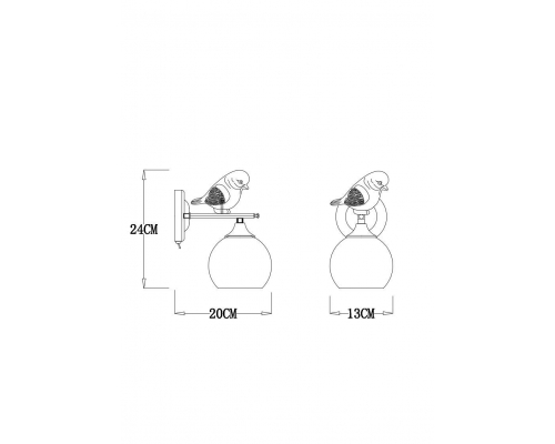 Бра Arte Lamp Gemelli A2150AP-1WG