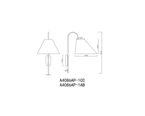 Бра Arte Lamp Rondo A4086AP-1AB