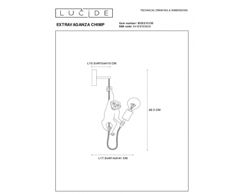 Бра Lucide Extravaganza Chimp 10202/01/30