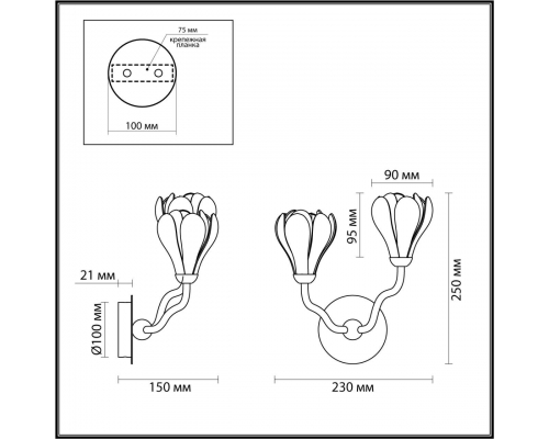 Бра Odeon Light Modern Gardi 5090/5W