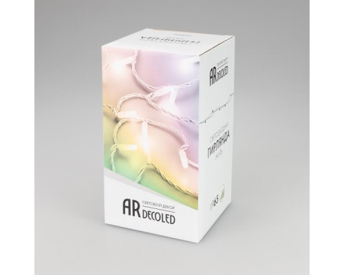 Уличная светодиодная гирлянда Ardecoled нить 230V разноцветная ARD-String-Classic-20000-Clear-200Led-Sync RGB 028207