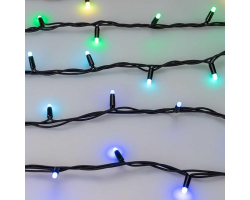 Уличная светодиодная гирлянда Ardecoled нить 24V разноцветная ARD-String-Pro-10000-Black-95Led-Milk-Live RGBW-DMX 031755