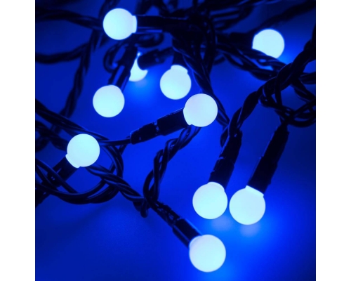 Уличная светодиодная гирлянда Ardecoled шарики 230V синий ARD-Ball-Classic-D13-20000-Black-200Led Blue 025576