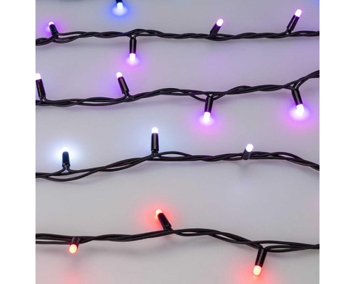 Уличная светодиодная гирлянда Ardecoled нить 24V разноцветная ARD-String-Pro-10000-Black-95Led-Milk-Live RGBW-DMX 031755