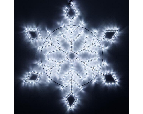 Светодиодная фигура Ardecoled Снежинка ARD-Snowflake-M9-900x900-360Led White 034256