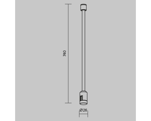 Крепление потолочное Maytoni Technical Accessories for tracks Flexity TRA200C-L740-11B