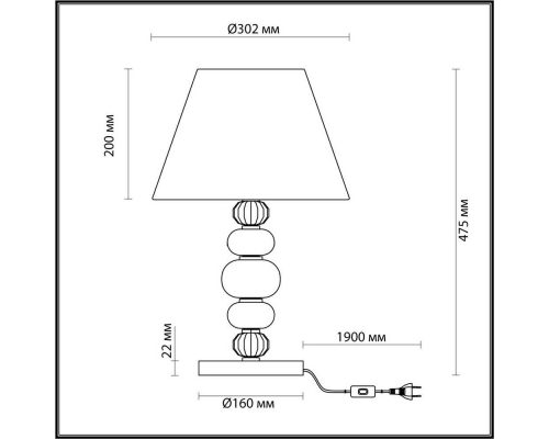 Настольная лампа Odeon Light Exclusive Sochi 4896/1T