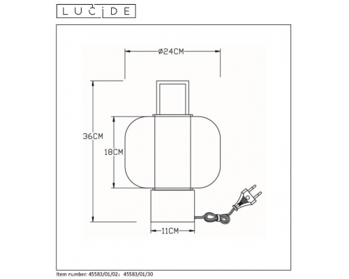 Настольная лампа Lucide Sofia 45583/01/02