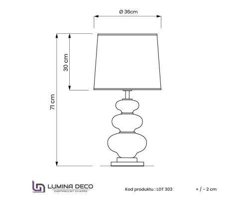 Настольная лампа Lumina Deco Briston LDT 303 CHR+BK