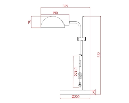 Настольная лампа Arte Lamp Zetta A7055LT-1BK