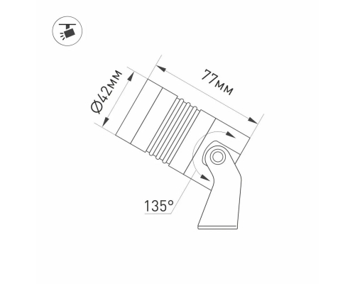 Уличный светодиодный светильник Arlight ALT-RAY-R42-5W Warm3000 (RAL 6010, 25 deg, 230V) 042661