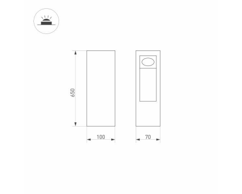 Уличный светодиодный светильник Arlight LGD-Mark-Boll-H650-7W Warm3000 029965