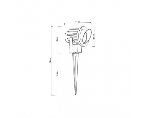 Ландшафтный светодиодный светильник Arte Lamp Elsie A1309IN-1BK