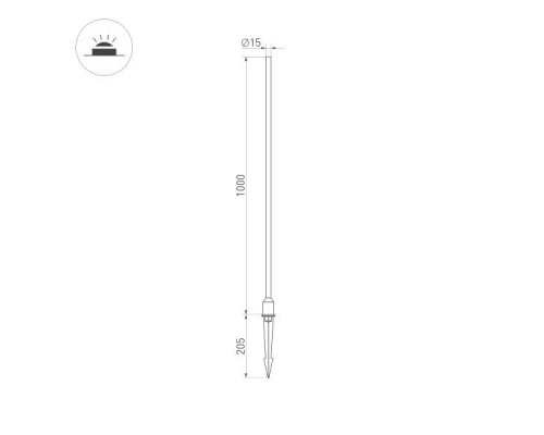 Ландшафтный светодиодный светильник Arlight KT-Champagne-L1000-3W Warm3000 034165