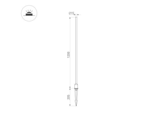 Ландшафтный светодиодный светильник Arlight KT-Champagne-L1200-3W Warm3000 034166