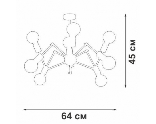 Потолочная люстра Vitaluce V4897-1/8PL