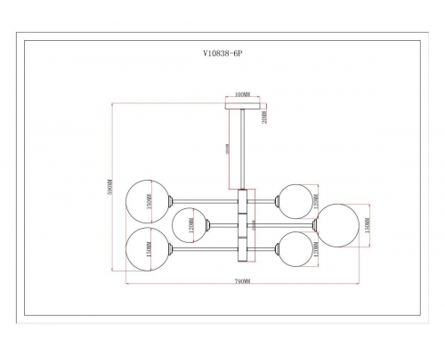 Люстра Moderli Molecule V10838-6P