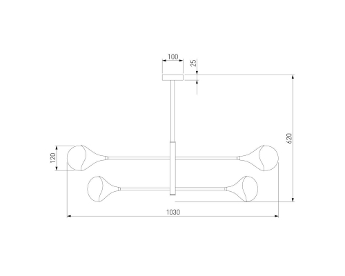 Люстра Eurosvet Calyx 60168/8 латунь