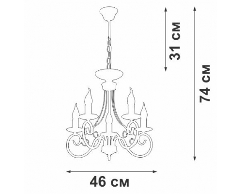 Люстра Vitaluce V3814-0/5