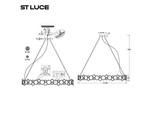 Люстра ST Luce Swatch SL6133.313.16