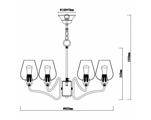 Люстра Rivoli Fresco 5045-206 Б0044368