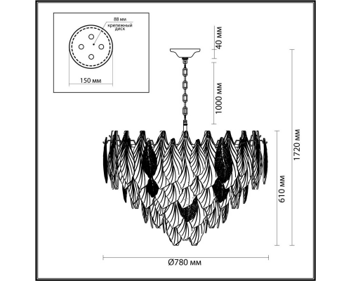 Люстра Odeon Light LACE 5052/21