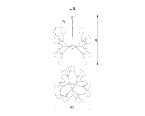 Люстра Bogates Lamella 554