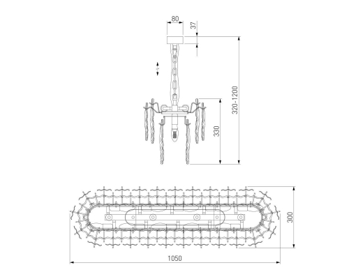 Люстра Bogates Leaf 370