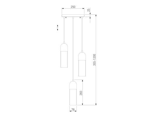 Люстра Eurosvet Airon 50180/3 янтарный