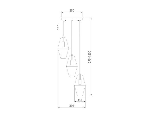 Люстра Eurosvet Prism 50236/3 прозрачный