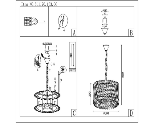 Люстра ST Luce Fabio SL1170.103.06