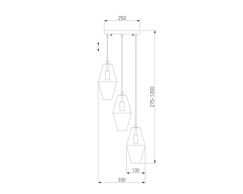 Люстра Eurosvet Prism 50236/3 прозрачный