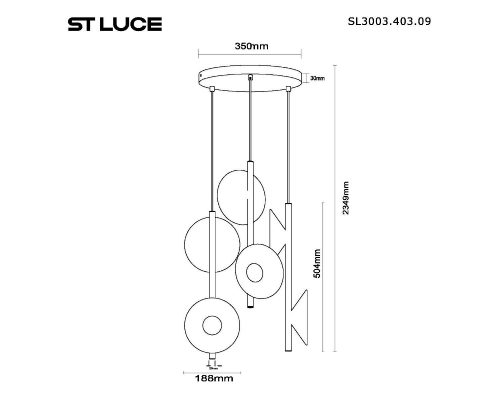 Подвесная светодиодная люстра ST Luce Sentito SL3003.403.09