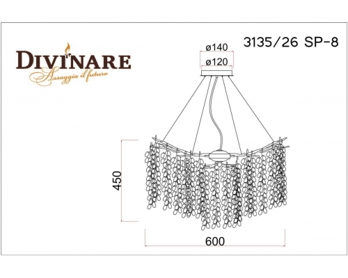 Люстра Divinare Salice 3135/26 SP-8