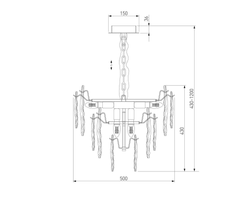 Люстра Bogates Leaf 369/8