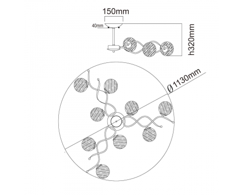 Потолочная люстра MW-Light Оливия 306012709