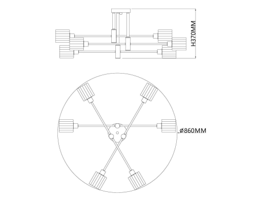 Потолочная люстра Escada Reflex 1140/6P