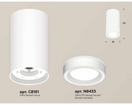 Комплект накладного светильника Ambrella light Techno Spot XS (C8161, N8433) XS8161004