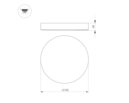 Накладной светодиодный светильник Arlight SP-FLOWER-R280-15W Day4000-MIX (WH, 110 deg, 230V, MOTION) 042573