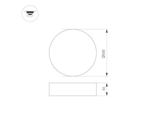 Потолочный светодиодный светильник Arlight SP-Rondo-R500-50W Warm3000 034818