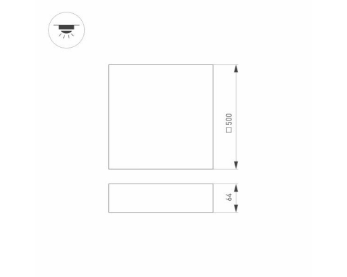 Потолочный светодиодный светильник Arlight SP-Quadro-S500x500-50W Day4000 034801