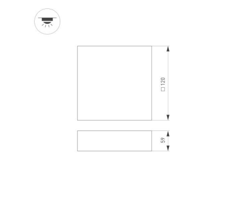 Потолочный светодиодный светильник Arlight SP-Quadro-S120x120-13W Day4000 034735