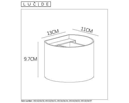 Настенный светильник Lucide Xio 09218/04/97